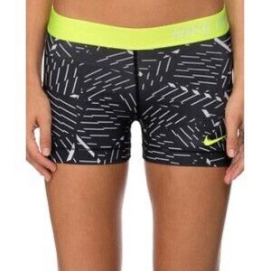NIKE PRO 3" DRI-FIT BASH COMPRESSION SHORTS  (Black/White/Volt) NWT
